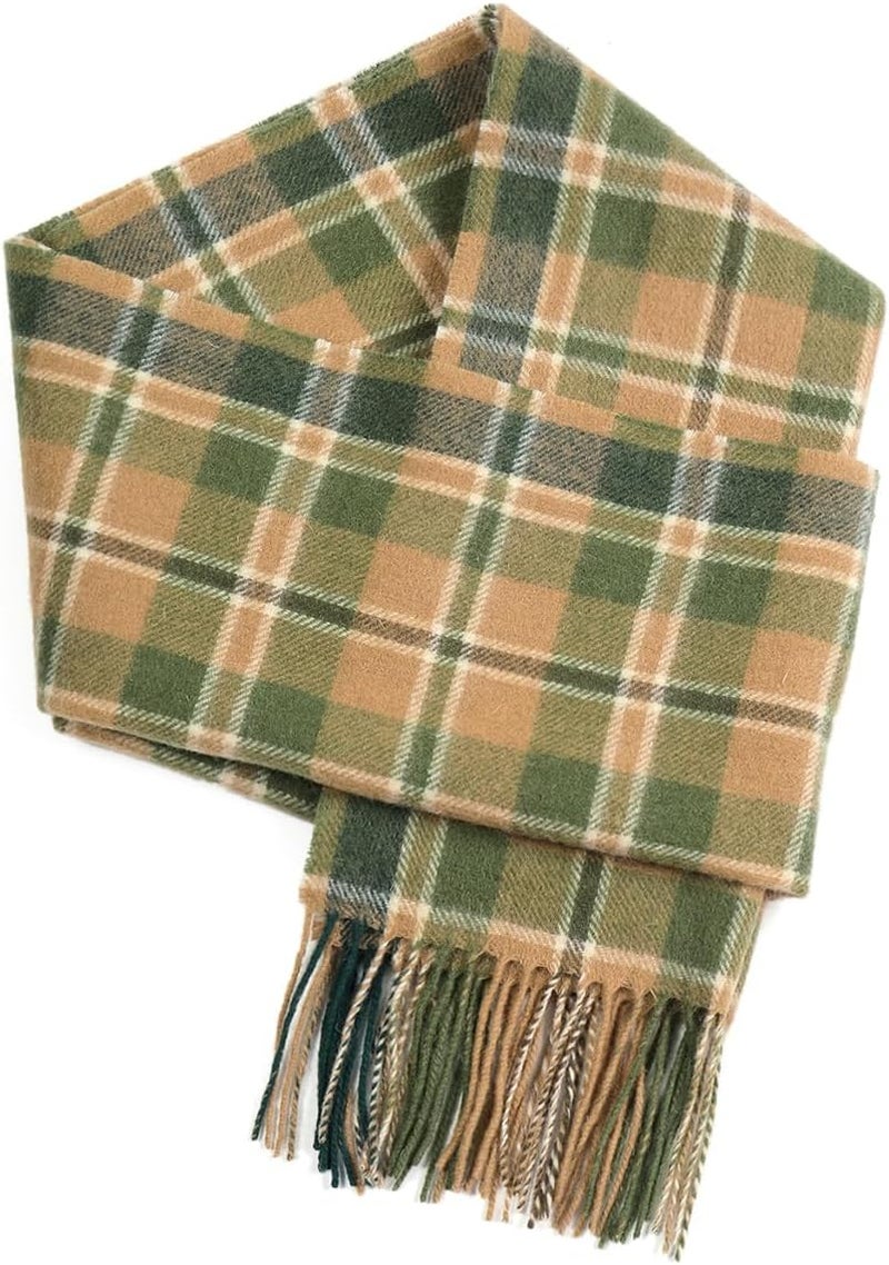 SKNSOFT Winter Wool Plaid Scarf for Men,Women Fashion Tartan Wrap Checkered Scarves - Image 1